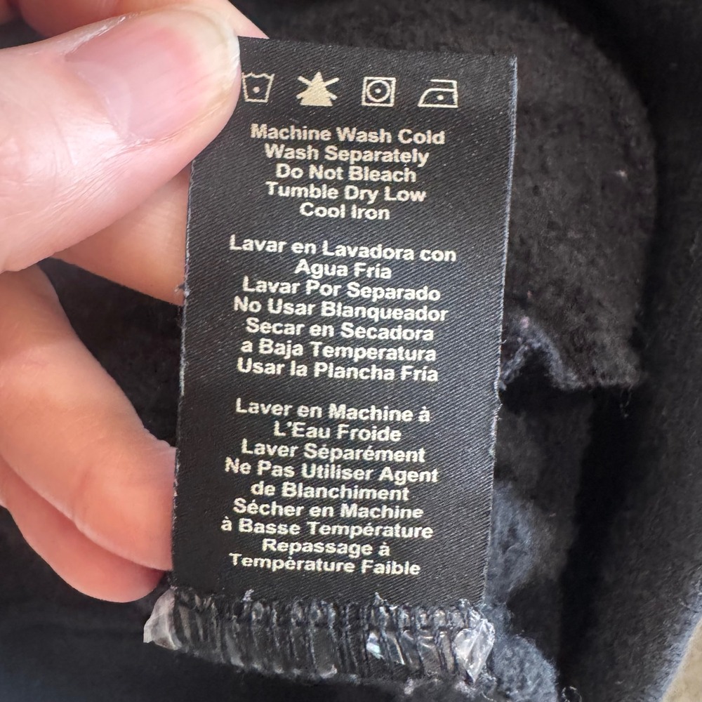 UGG RTW Black Fleece Lined Full Zip Hoodie Jacket Womens Size Medium Cozy Lounge - Picture 13 of 14